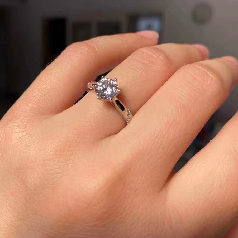 Starlift Solitaire Moissanite Ring