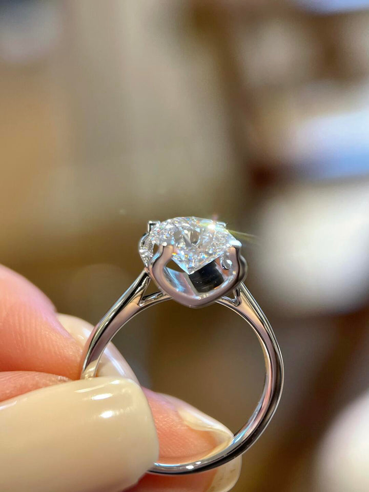 Eternal Crest Solitaire Moissanite Ring