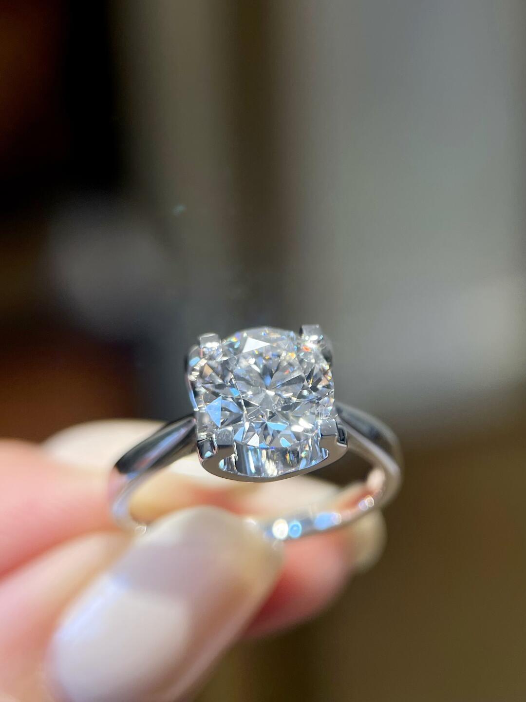 Eternal Crest Solitaire Moissanite Ring