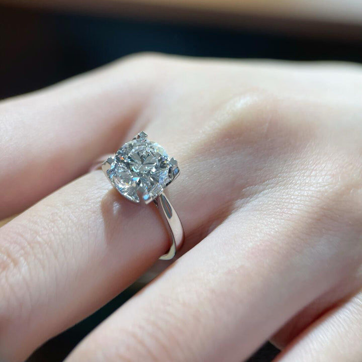 Eternal Crest Solitaire Moissanite Ring