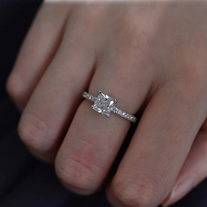 Luna Prism Princess-Cut Moissanite Ring