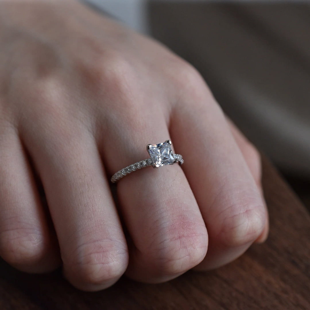Luna Prism Princess-Cut Moissanite Ring