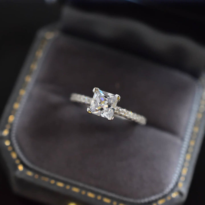 Luna Prism Princess-Cut Moissanite Ring