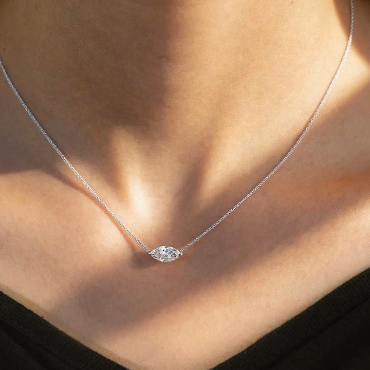 Marquise Moissanite Necklace | S925 Sterling Silver