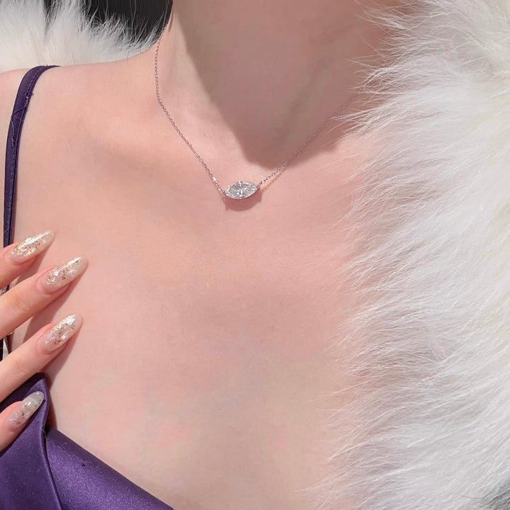 Marquise Moissanite Necklace | S925 Sterling Silver
