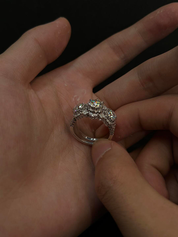 Elysia Oval Bloom Moissanite Ring