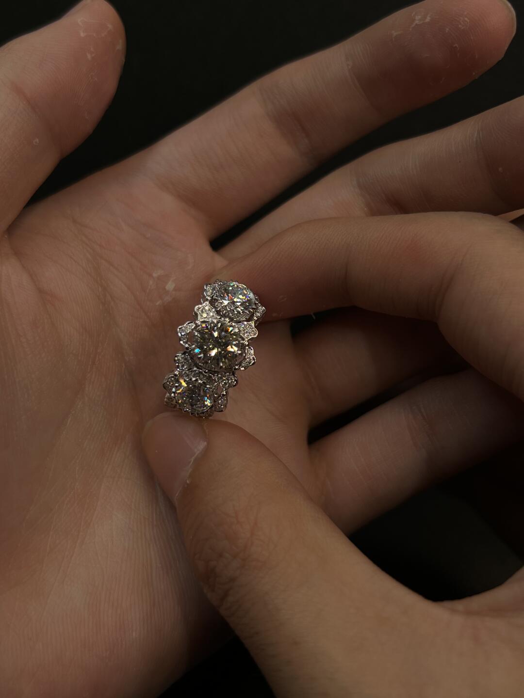 Elysia Oval Bloom Moissanite Ring