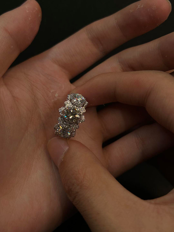 Elysia Oval Bloom Moissanite Ring