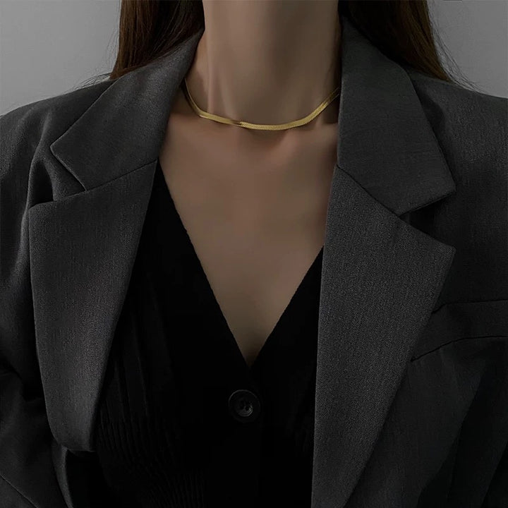 Snake bone simple and versatile necklace