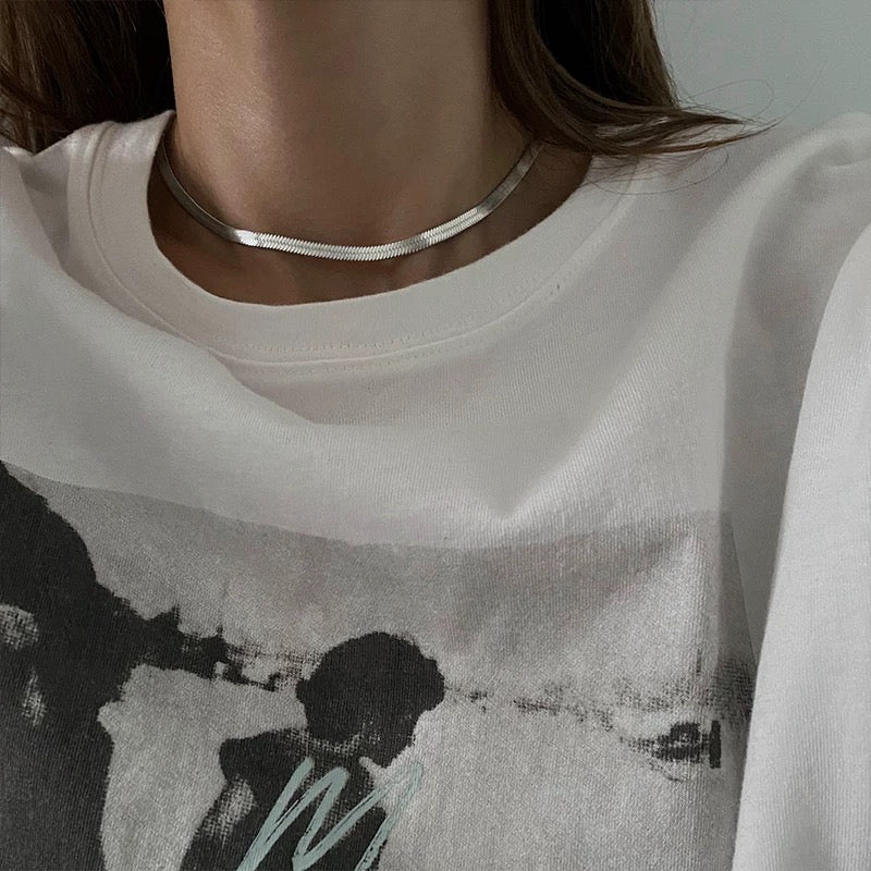 Snake bone simple and versatile necklace
