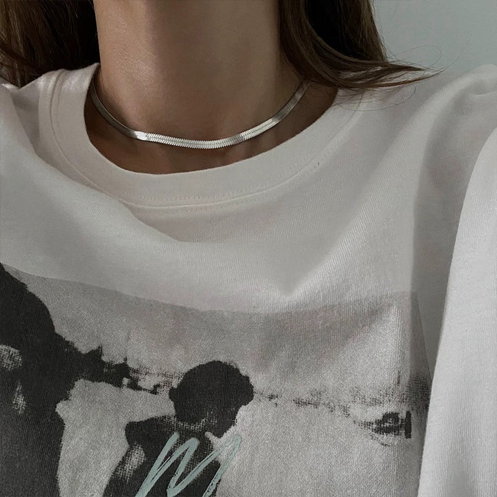 Snake bone simple and versatile necklace