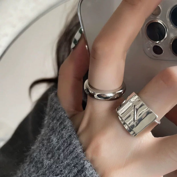Designer Textured Adjustable Ring