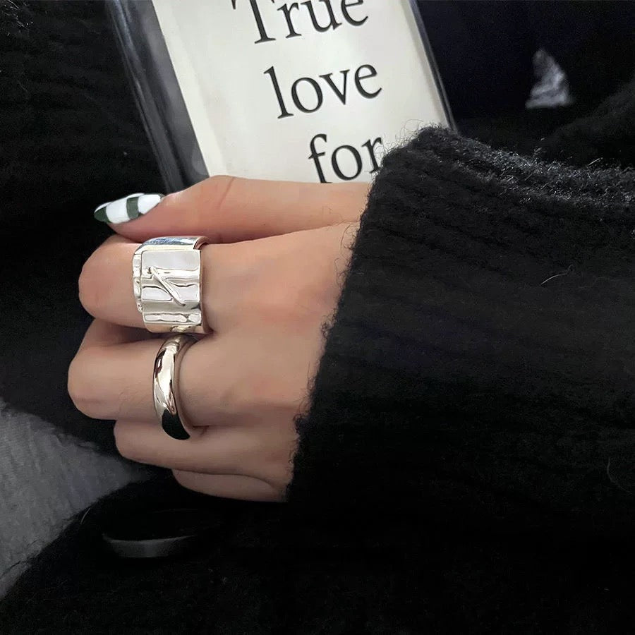 Designer Textured Adjustable Ring