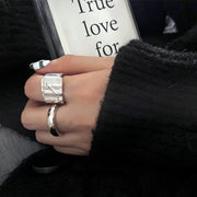 Designer Textured Adjustable Ring