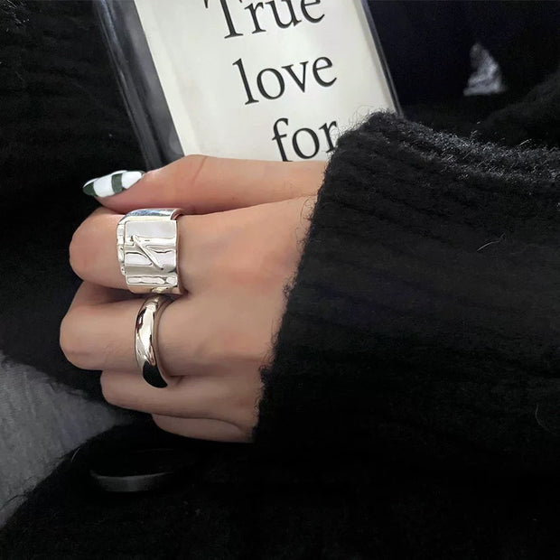 Designer Textured Adjustable Ring