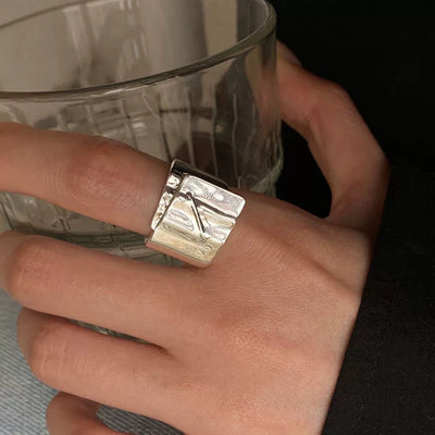 Designer Textured Adjustable Ring