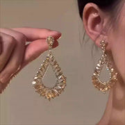 Water Drops Hollow Dangle Earrings