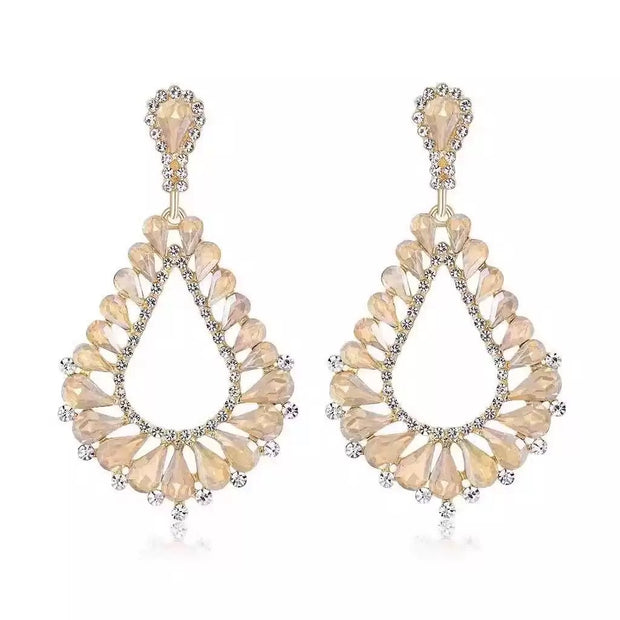 Water Drops Hollow Dangle Earrings