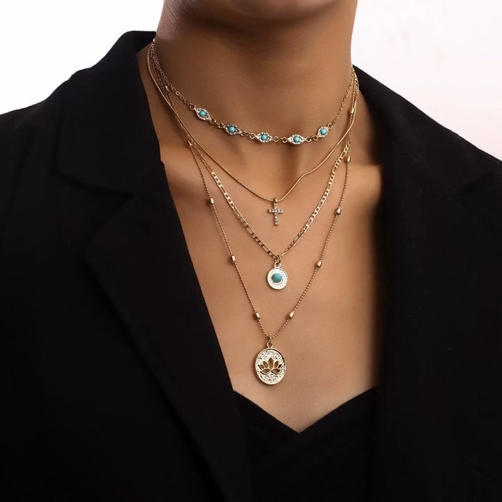 Layered Flower Necklace
