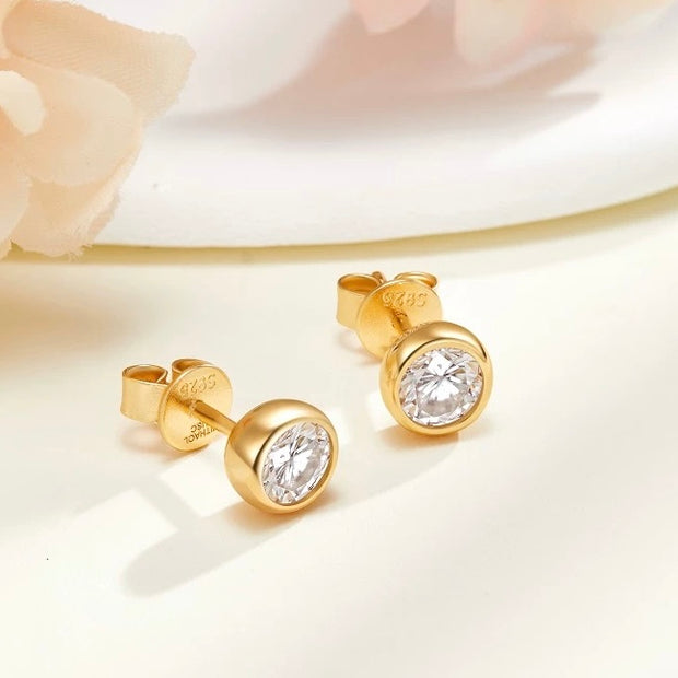 Summer bubbles Moissanite Sterling Silver Stud Earrings