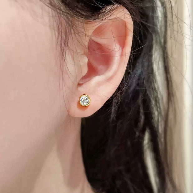 Summer bubbles Moissanite Sterling Silver Stud Earrings