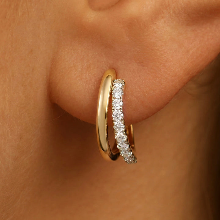 Eternal Sparkle Moissanite Huggie Earrings
