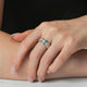 Geometric Quilted Pavé Ring — Gold & Silver | S925 Sterling Silver