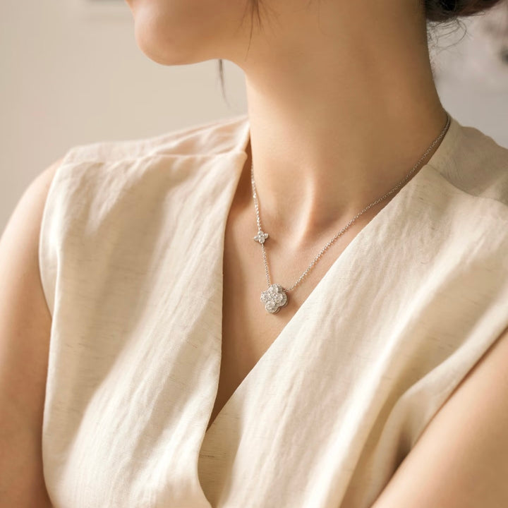 Lumière Clover Moissanite Necklace | S925 Sterling Silver