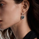 Sterling Silver Mother of Pearl Heart Drop Earrings