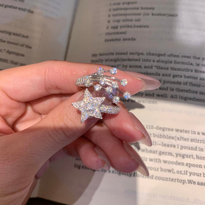 Shooting Star Pavé Bypass Ring