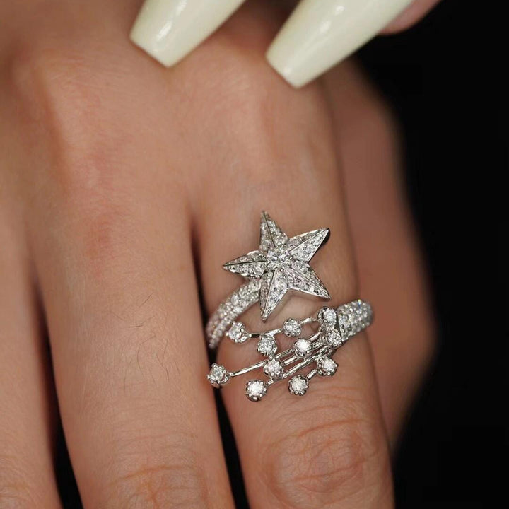 Shooting Star Pavé Bypass Ring