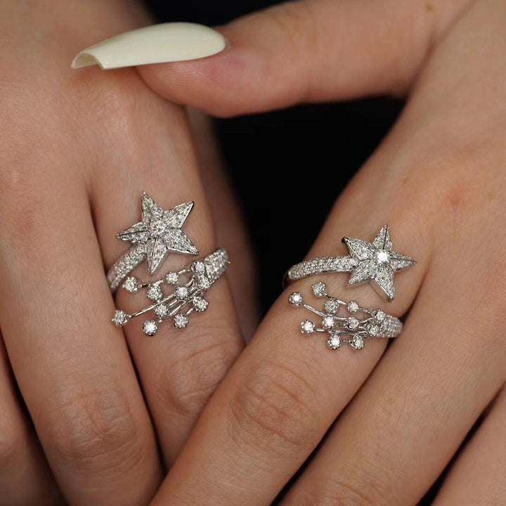 Shooting Star Pavé Bypass Ring