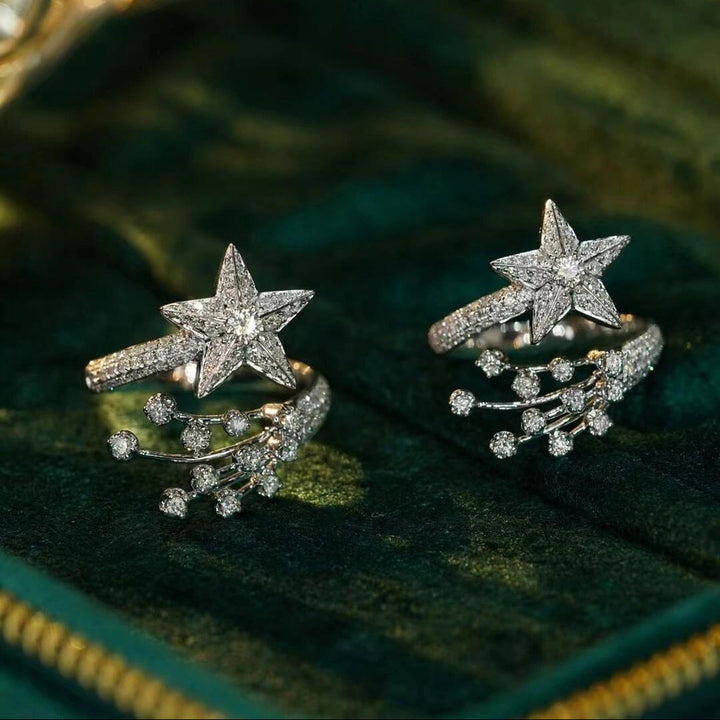 Shooting Star Pavé Bypass Ring