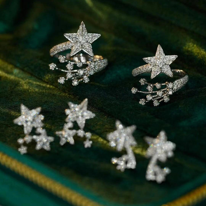 Shooting Star Pavé Bypass Ring