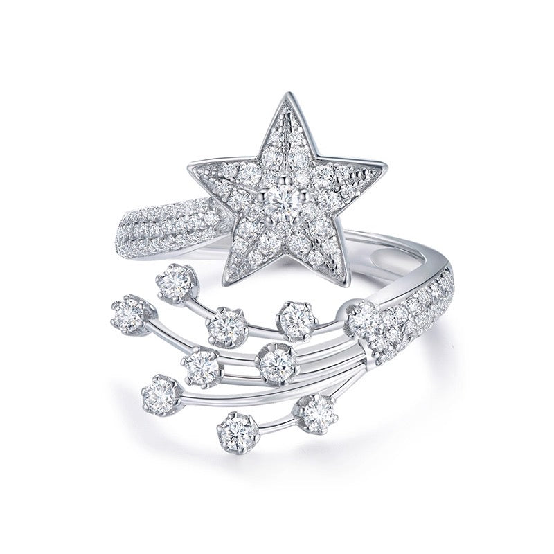 Shooting Star Pavé Bypass Ring