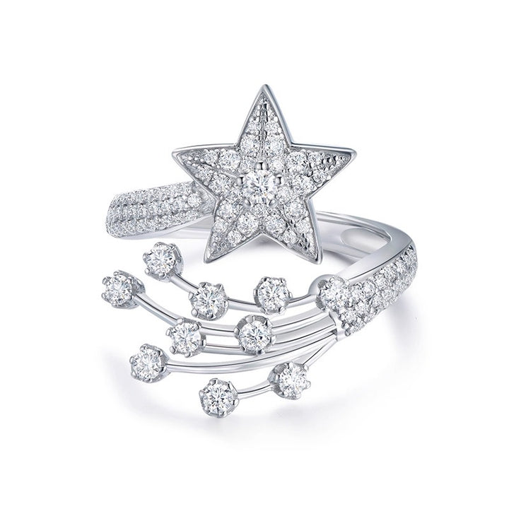 Shooting Star Pavé Bypass Ring