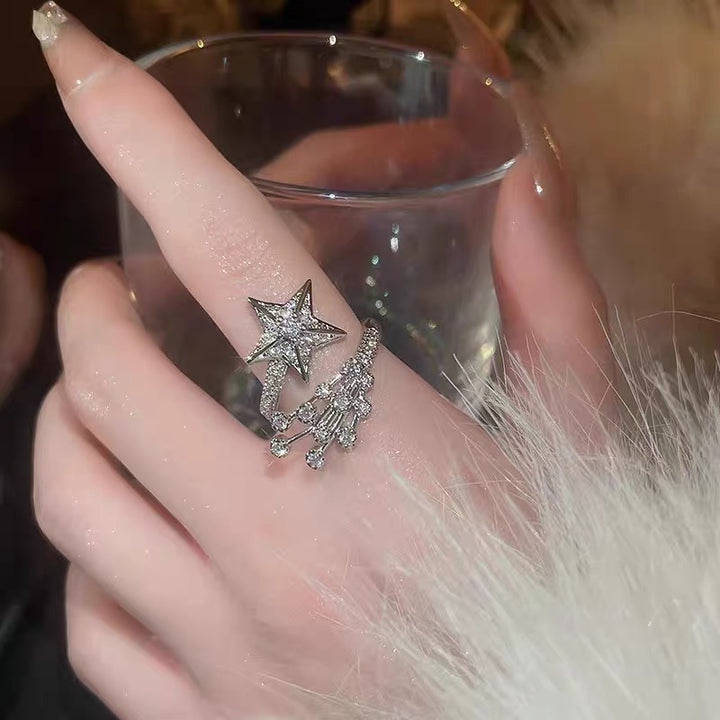 Shooting Star Pavé Bypass Ring