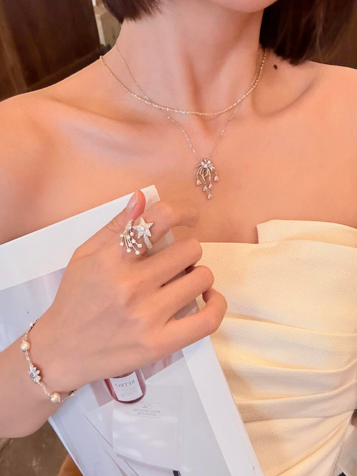 Shooting Star Pavé Bypass Ring