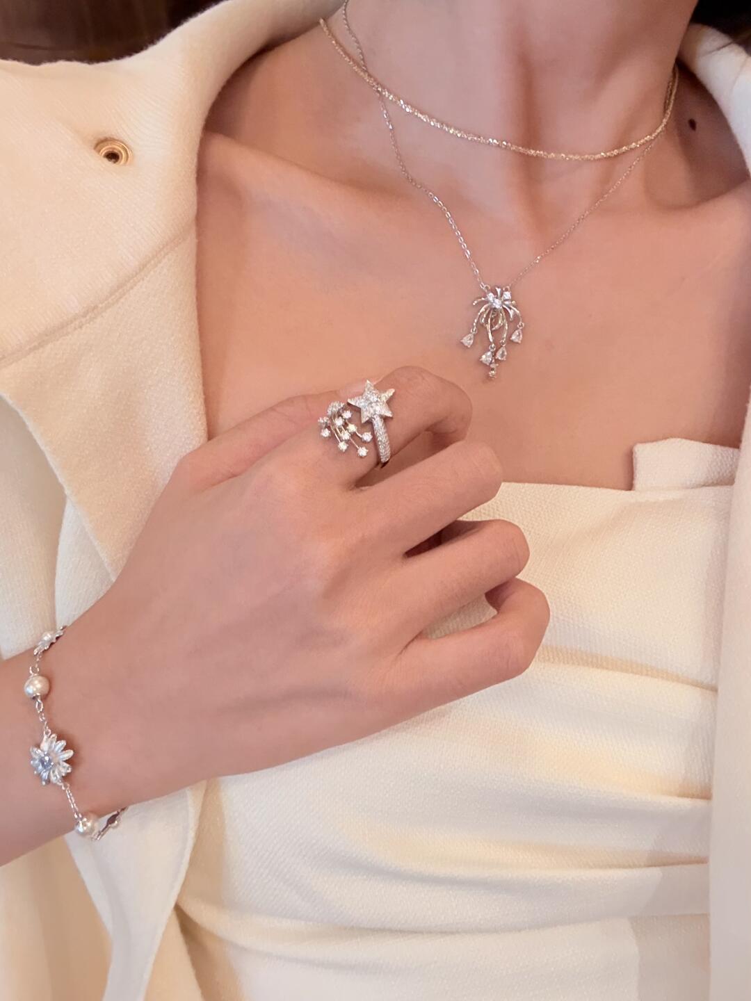Shooting Star Pavé Bypass Ring