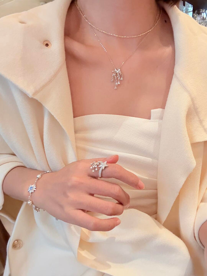 Shooting Star Pavé Bypass Ring