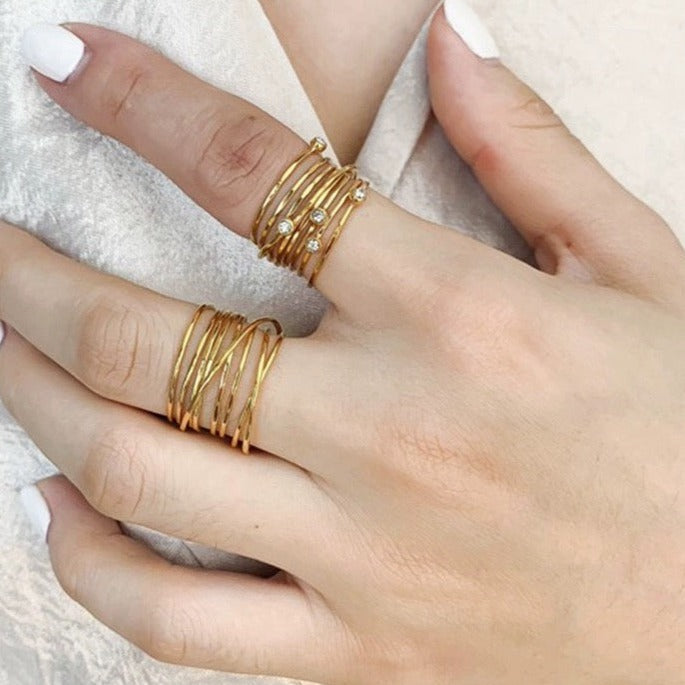 Multi-Layered Gold Ring