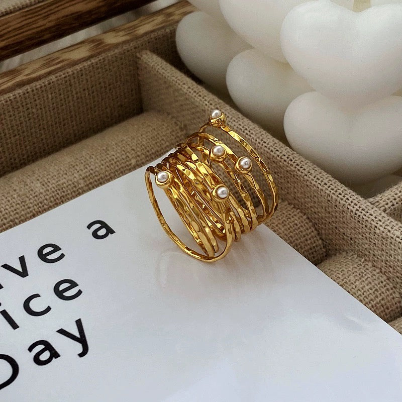 Multi-Layered Gold Ring