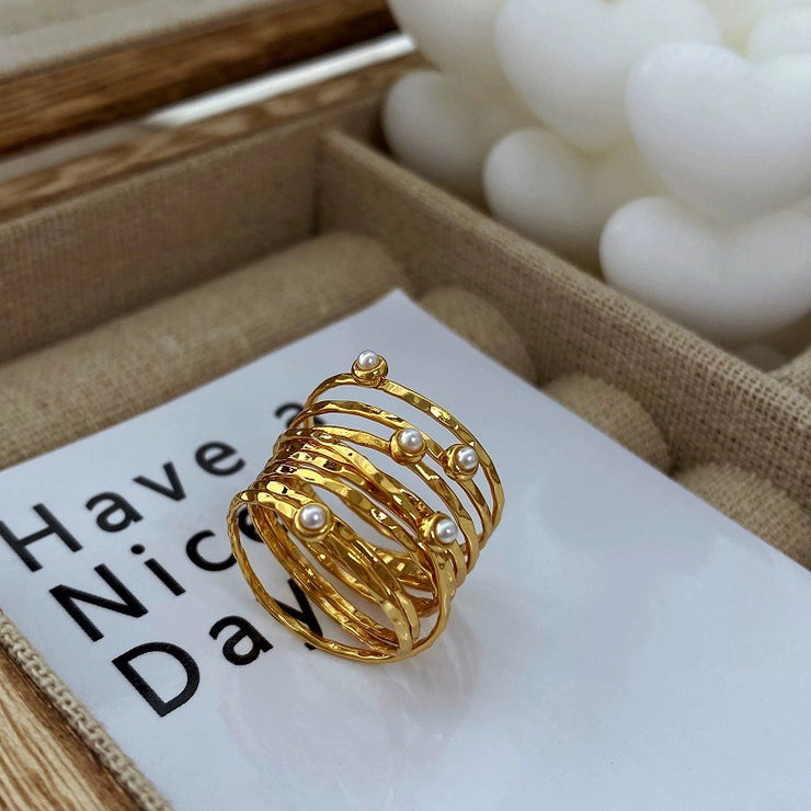 Multi-Layered Gold Ring