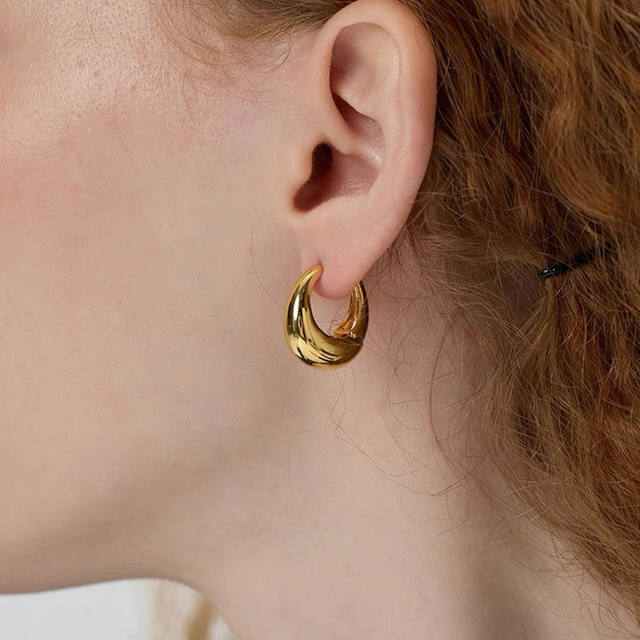 Minimalist Chunky Hoop Earrings