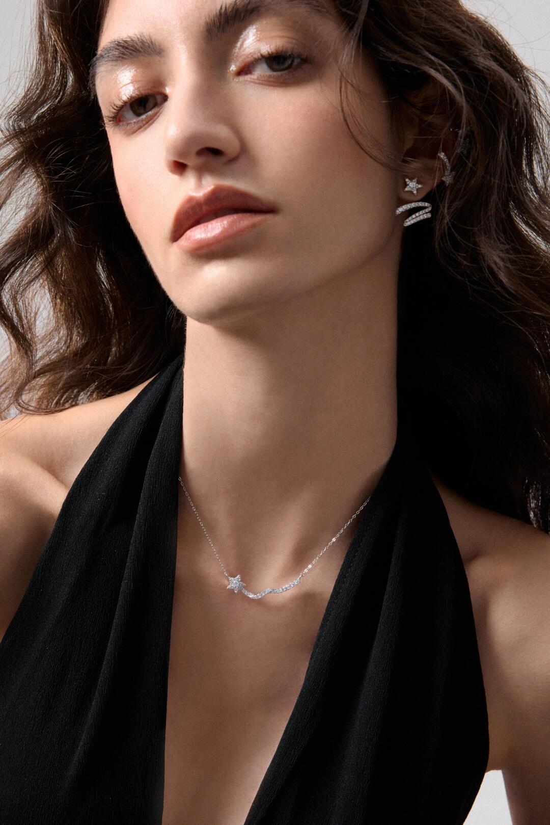 Shooting Star Zircon Hoop Earrings