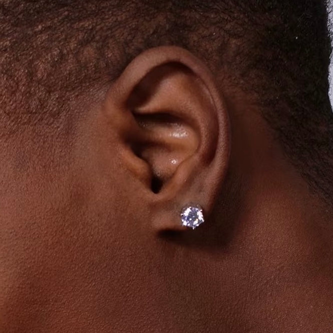 Classic Six-Prong Moissanite Stud Earrings | GRA Certified | S925 Sterling Silver
