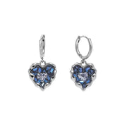 Blue Heart Earrings