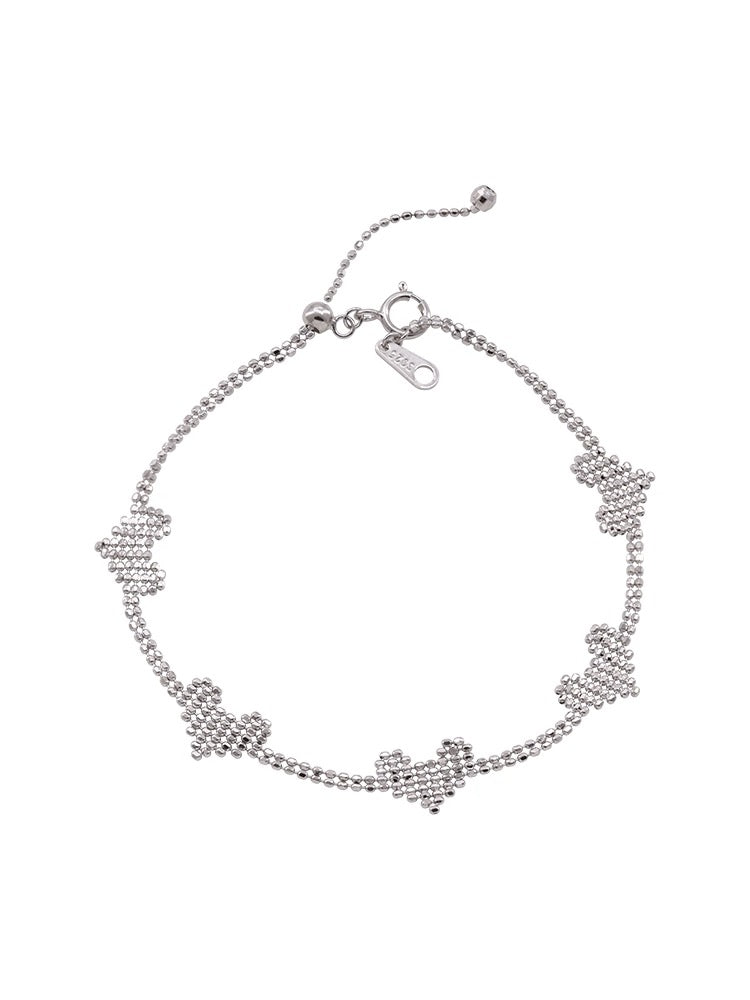 Sterling Silver Heart Link Necklace and Bracelet Set