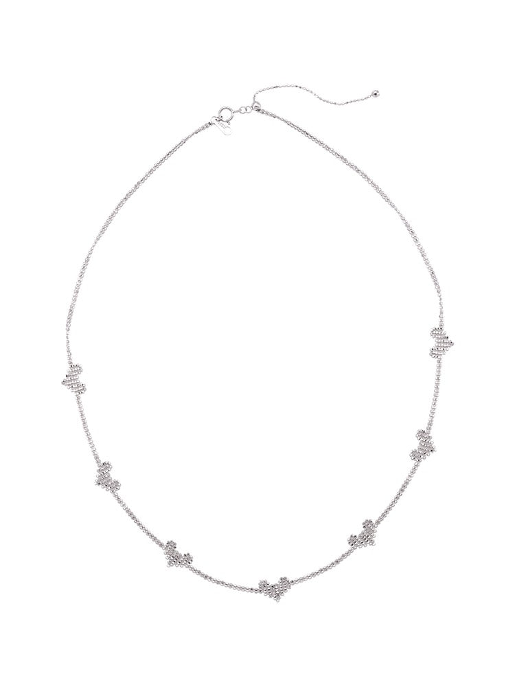 Sterling Silver Heart Link Necklace and Bracelet Set