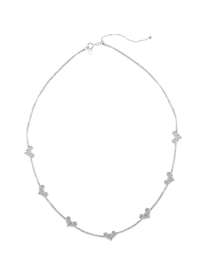 Sterling Silver Heart Link Necklace and Bracelet Set